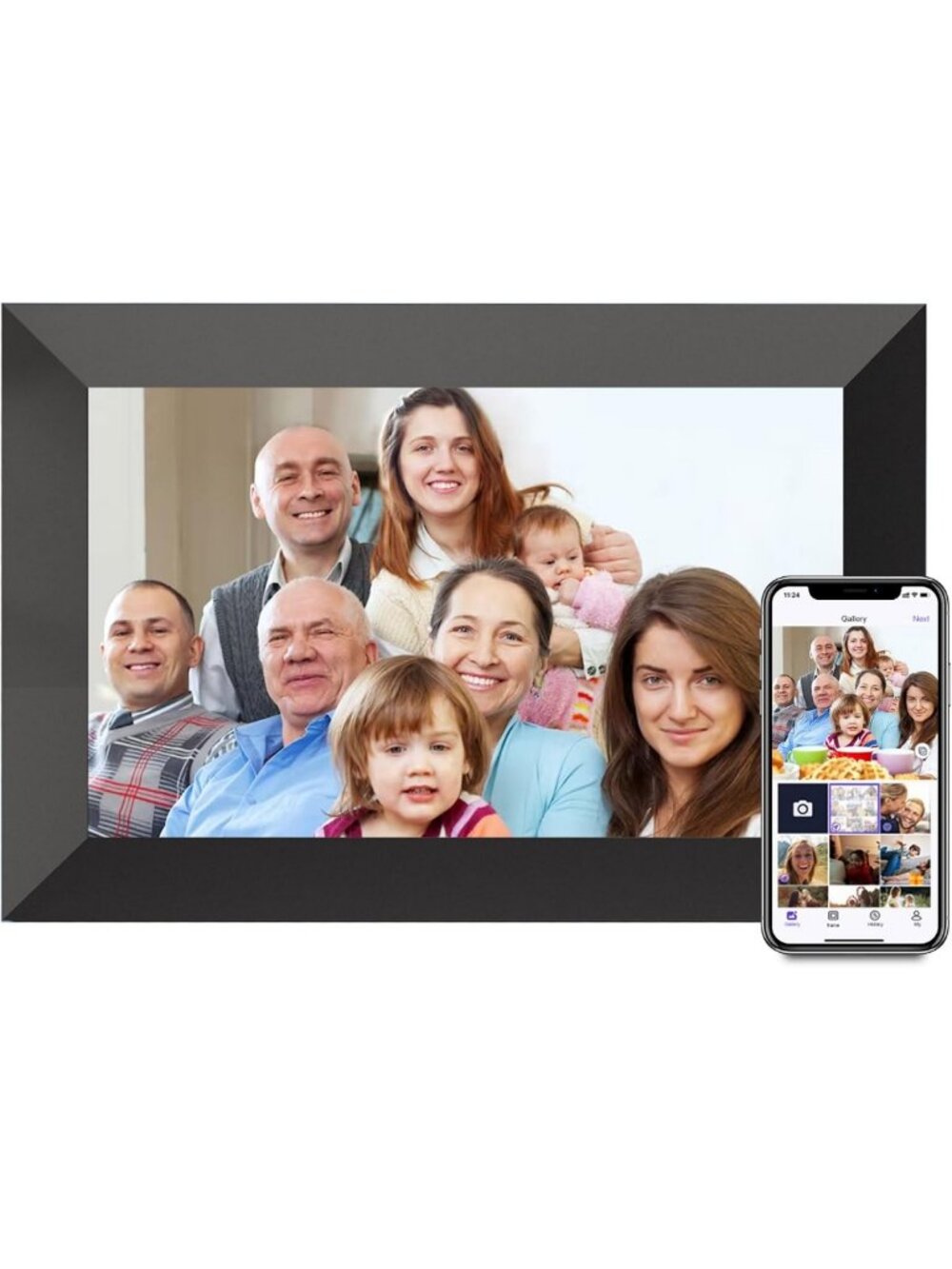 10.1-Inch HD Digital Picture Frame with Touch Screen & Auto Rotation - Perfect